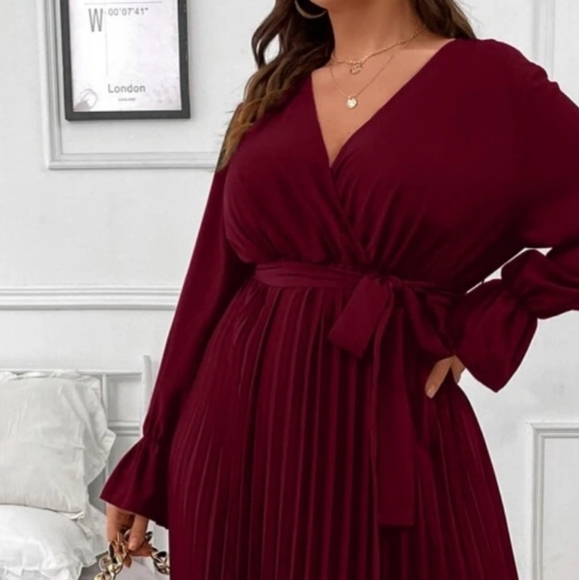 Dresses & Skirts - Burgundy Maxi  Dress Plus Size